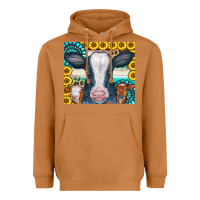 Meerkat Cows Gemstone Sunflowers Tumbler Heavyweight Hoodie - CowCowDesign
