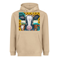Mushroom Cows Gemstone Sunflowers Tumbler Heavyweight Hoodie - CowCowDesign