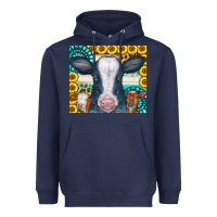 Cows Gemstone Sunflowers Tumbler Heavyweight Hoodie | Teevron