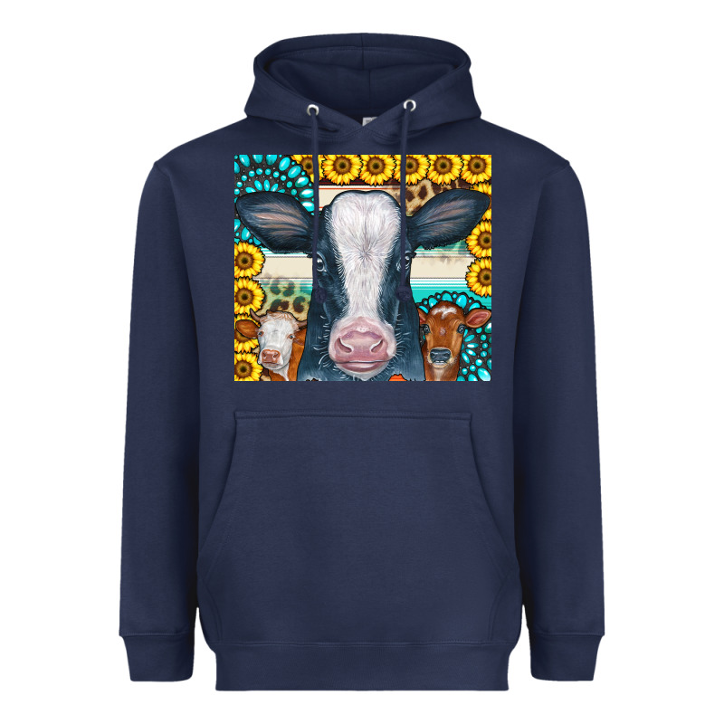 Cows Gemstone Sunflowers Tumbler Heavyweight Hoodie by CowCowDesign | Teevron