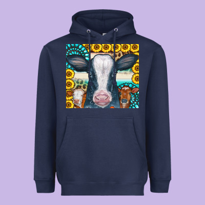 Cows Gemstone Sunflowers Tumbler Heavyweight Hoodie Designed By Cowcowdesign