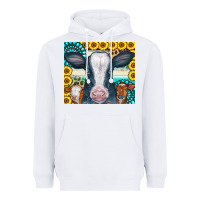 White Cows Gemstone Sunflowers Tumbler Heavyweight Hoodie - CowCowDesign