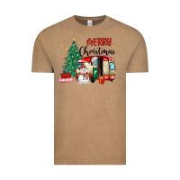 Vintage Coffee merry christmas camper Vintage Tee - MaliasSmallBusiness