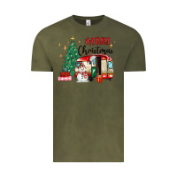 Vintage Olive merry christmas camper Vintage Tee - MaliasSmallBusiness