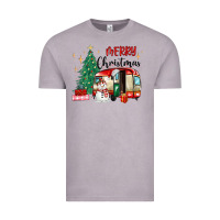Vintage Zinc merry christmas camper Vintage Tee - MaliasSmallBusiness