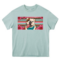 Arona english bulldog floral license plate Heavy Core Tee - Artiststas