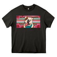 Asphalt english bulldog floral license plate Heavy Core Tee - Artiststas
