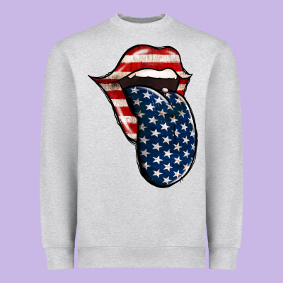 American Toungue For 4th Of July Heavyweight Sweatshirt Designed By Bettercallsaul