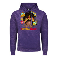 Cloud Purple school bus driver life afro messy bun Vintage Hoodie - NancyCooperArtShop