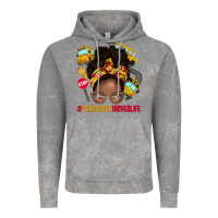 Cloud Rock school bus driver life afro messy bun Vintage Hoodie - NancyCooperArtShop