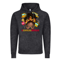 Vintage Black school bus driver life afro messy bun Vintage Hoodie - NancyCooperArtShop