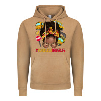 Vintage Camel school bus driver life afro messy bun Vintage Hoodie - NancyCooperArtShop