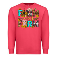 Farm Sweet Farm Western  Olivia Premium Sweatshirt | Teevron