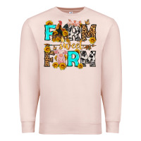 Pale Pink farm sweet farm western  olivia Premium Sweatshirt - OliviaCreatesArt