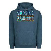 Pigment Midnight Navy Nursing Student No Sleep No Money No Life Urban Hoodie - CowhideDigitalArt
