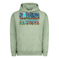 Pigment Oil Green Nursing Student No Sleep No Money No Life Urban Hoodie - CowhideDigitalArt