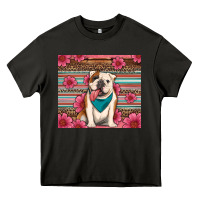 Asphalt british bulldog floral serape Heavy Core Tee - Artiststas