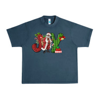 Midnight Navy Joy Black Santa Urban Heavy Tee - MaliasSmallBusiness
