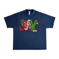 Navy Joy Black Santa Urban Heavy Tee - MaliasSmallBusiness