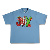Pebble Blue Joy Black Santa Urban Heavy Tee - MaliasSmallBusiness