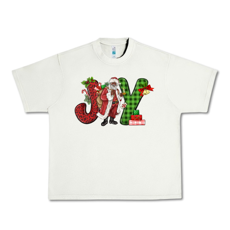 Joy Black Santa Urban Heavy Tee by MaliasSmallBusiness | Teevron