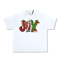 White Joy Black Santa Urban Heavy Tee - MaliasSmallBusiness