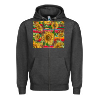 Charcoal Heather mexican sunflowers Zipper Hoodie - TumblerDesignByShophia