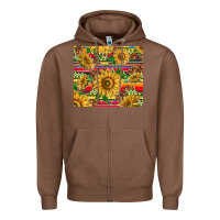 Chestnut mexican sunflowers Zipper Hoodie - TumblerDesignByShophia
