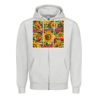 Dove Grey mexican sunflowers Zipper Hoodie - TumblerDesignByShophia