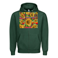 Sports Green mexican sunflowers Zipper Hoodie - TumblerDesignByShophia