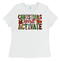 White Christmas Spirit Activate Ladies Tee - RanaPortraitStore