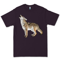 Plum Howling Coyote Premium Tee - LillyAllenDesigns