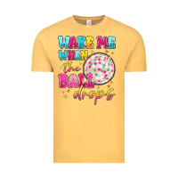 Vintage Mustard wake me when the ball drops Vintage Tee - MaliasSmallBusiness