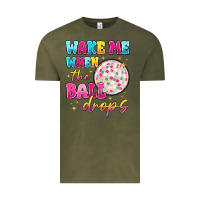 Vintage Olive wake me when the ball drops Vintage Tee - MaliasSmallBusiness