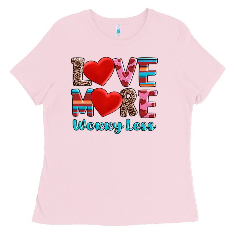 Love More Worry Less Ladies Tee by AdoDesignShop | Teevron