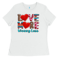 White love more worry less Ladies Tee - AdoDesignShop
