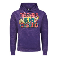 Cloud Purple teaching is my cardio Vintage Hoodie - NancyCooperArtShop