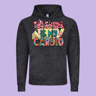 Teaching Is My Cardio Vintage Hoodie Designed By Nancycooperartshop