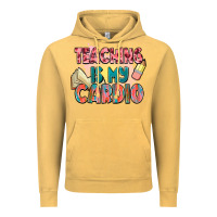 Vintage Mustard teaching is my cardio Vintage Hoodie - NancyCooperArtShop