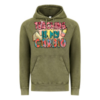 Vintage Olive teaching is my cardio Vintage Hoodie - NancyCooperArtShop