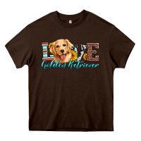 Chocolate Brown love golden retriever Heavy Core Tee - Artiststas