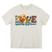 Cream love golden retriever Heavy Core Tee - Artiststas