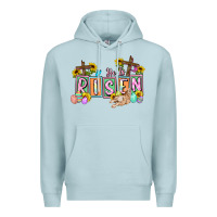 Blue Mist He is risen Easter  Easter Day Premium Hoodie - CowGirlArtShop