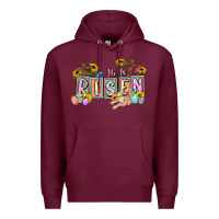 Burgundy He is risen Easter  Easter Day Premium Hoodie - CowGirlArtShop