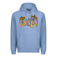 Colony Blue He is risen Easter  Easter Day Premium Hoodie - CowGirlArtShop