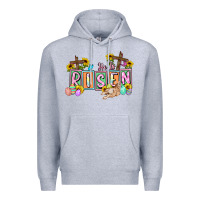 Heather Grey He is risen Easter  Easter Day Premium Hoodie - CowGirlArtShop