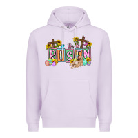Lilac He is risen Easter  Easter Day Premium Hoodie - CowGirlArtShop