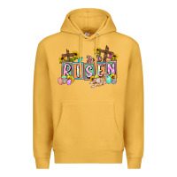 Mustard He is risen Easter  Easter Day Premium Hoodie - CowGirlArtShop