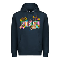 Navy He is risen Easter  Easter Day Premium Hoodie - CowGirlArtShop