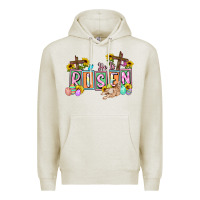 Oatmeal Heather He is risen Easter  Easter Day Premium Hoodie - CowGirlArtShop